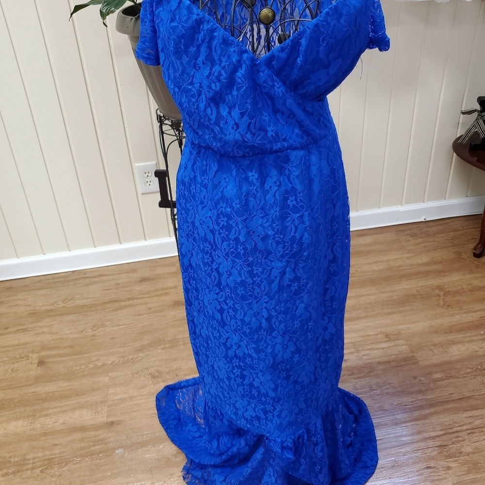 ROYAL BLUE mermaid tail SUMMER DRESS